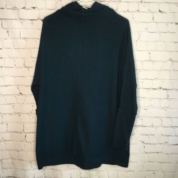 We The Free TEAL GREEN tee Waffle Thermal Knit Long Sleeve Stretch Top‎ - Picture 2 of 8